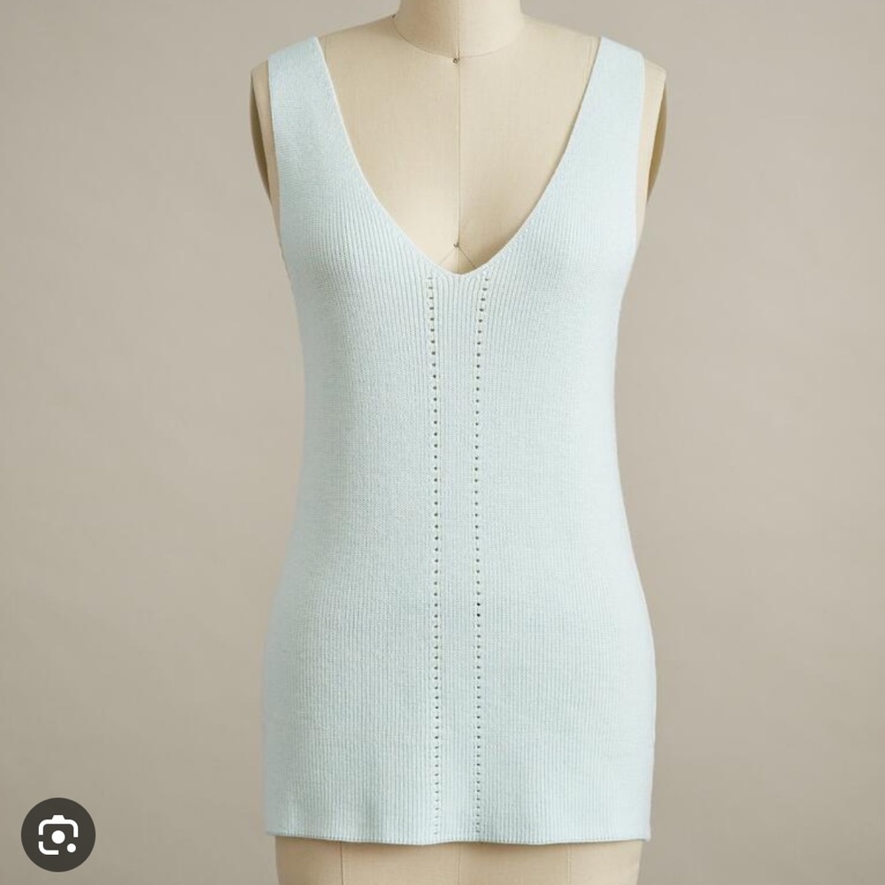 Sundance Sweater Tank Top Blue Size Small Baylee Knit